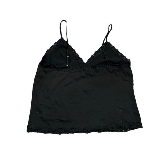 Forever 21 Women’s Glam Black Lace Trim Cami Tank Top Size Large - Picture 4 of 4